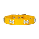 Bone Leather Dog Collars for Small Large Dogs: Stylish, Durable, Customizable  ourlum.com Gold XS 