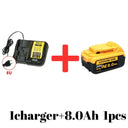 High-Capacity 20V Dewalt Lithium-Ion Batteries 6Ah 8Ah 12Ah