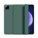 Xiaomi Pad 6 PU Leather Tri-Fold Case: Stylish Tablet Cover with Stylus Pen  ourlum.com Dark green Xiaomi Pad 6 Russian Federation