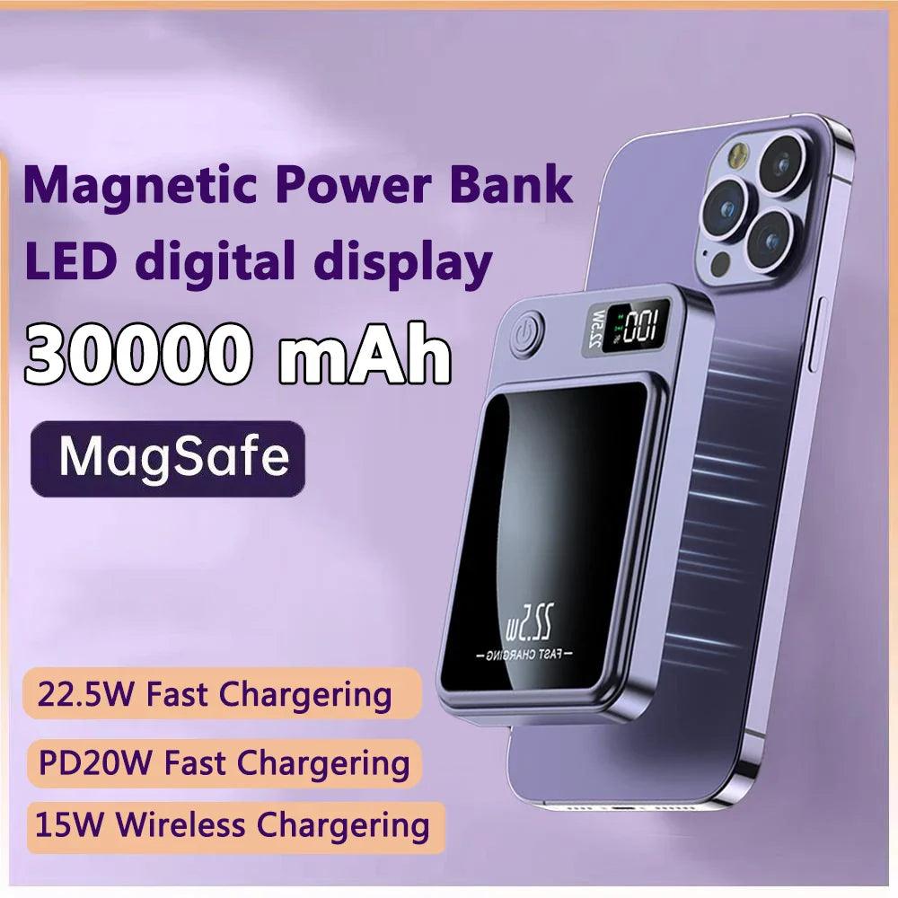 Magnetic Wireless Power Bank: High-Speed Portable Charger  ourlum.com   