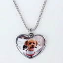 Personalized Stainless Steel Pet Photo Necklace and Keychain Combo Gift