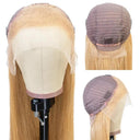 #27 Honey Blonde Human Hair Lace Front Wig HD Lace Pre Plucked