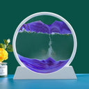 Deep Sea Sandscape Art: Mesmerizing Home Office Decor & Gift  ourlum.com White Base-Purple 12 inch 