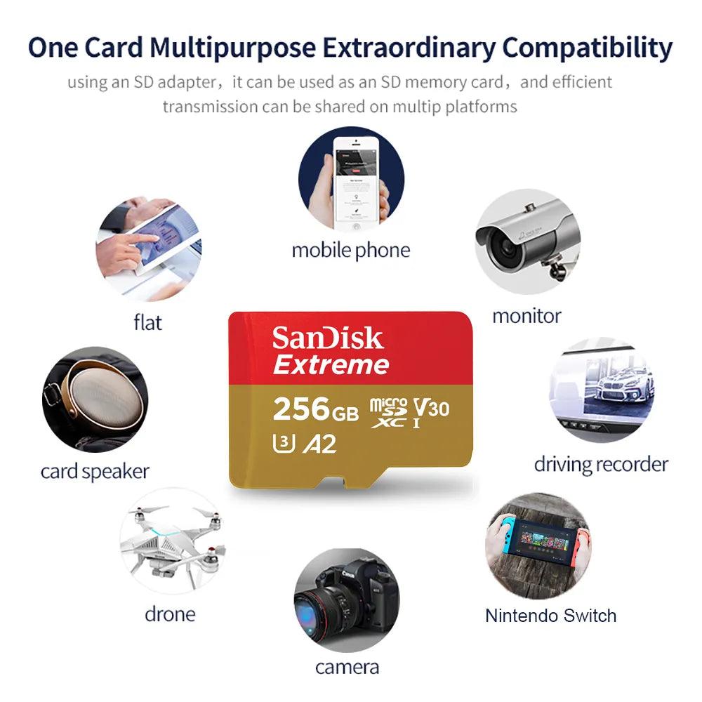 SanDisk Extreme microSDXC: High-Speed UHD Video Storage & Fast Data Transfer  ourlum.com   