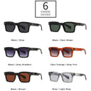 Trendy UV400 Square Rivet Gradient Sunglasses for Men Women