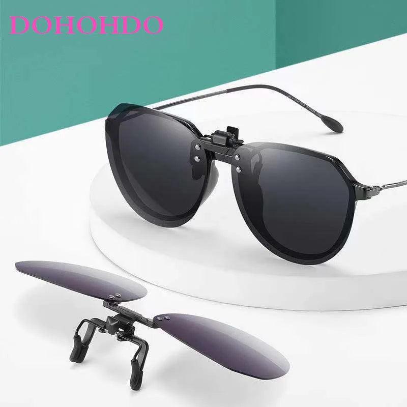 Polarized Clip-On Sunglasses for Men and Women with UV400 Protection - Vintage Style Night Vision Goggles