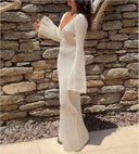 Beach Seduction: Elegant Knitwear for Maxi Dress Style