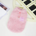 Winter Pet Clothes: Soft Fleece Vest for Small Dogs & Cats  ourlum 325 Pink S 