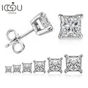 IOGOU 925 Sterling Silver Stud Earrings For Women Diamond Jewelry