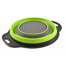 Portable Folding Silicone Strainer Bowl for Camping Use