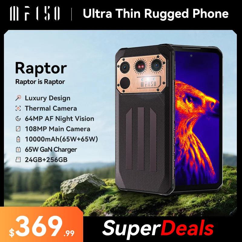 [World Premiere] IIIF150 Raptor Rugged Smartphone Thermal Imaging 6.8'' 120Hz 10000mAh 12GB+256GB 108MP UltraThin Rugged