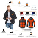 Heated Jacket USB Intelligent Dual Control 9-19 Zone Warm