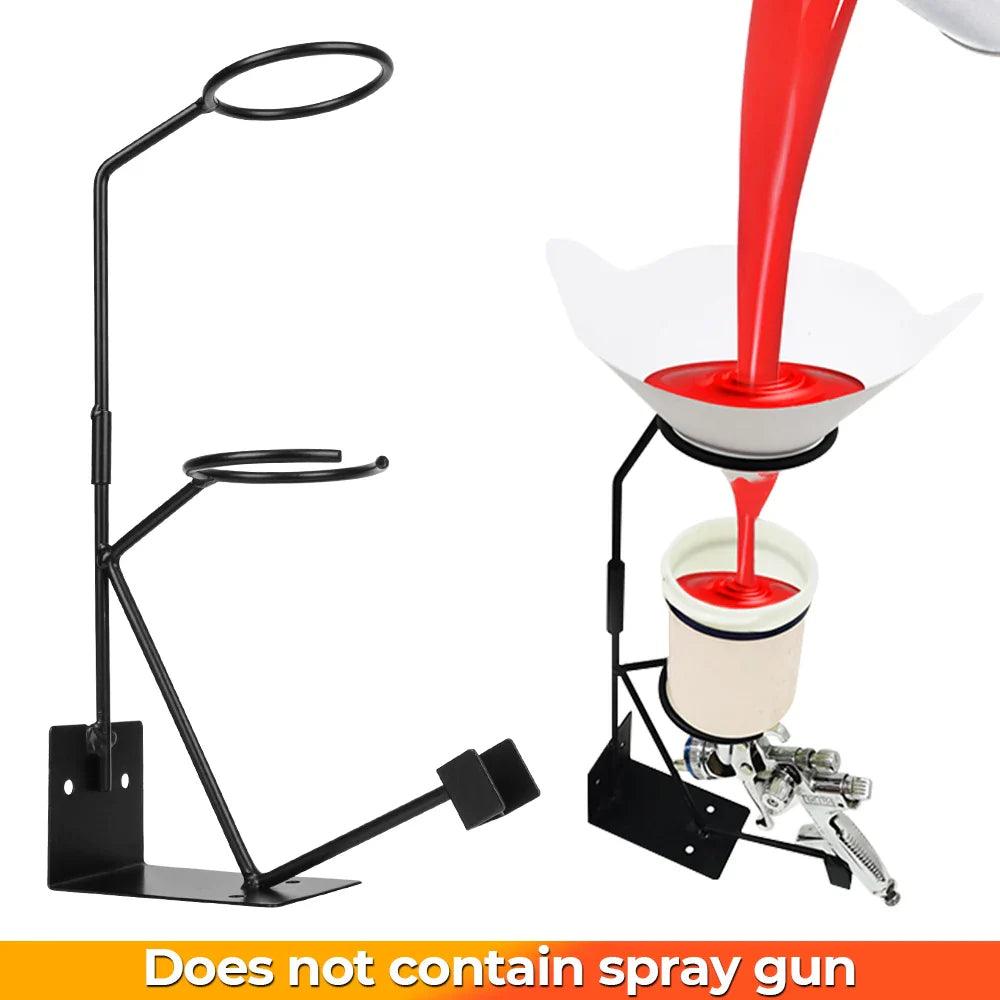 Car Paint Sprayer Stand Bracket Paper Funnel Rack Storage Rack Steel Spray Gun Accessories Spray Gun Holder Household  ourlum.com   