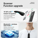 Wireless Mini 2D Barcode Scanner Bluetooth Reader for Mobile