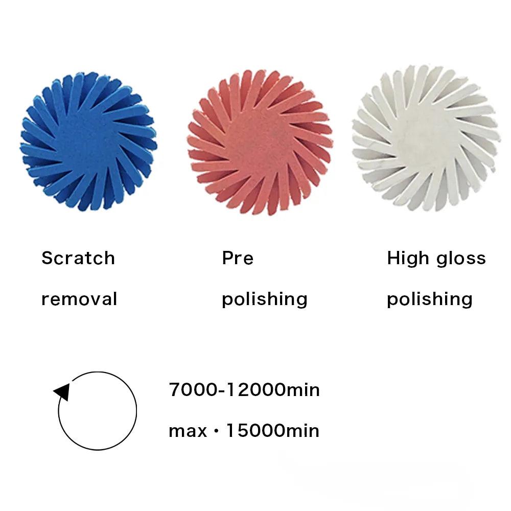 6Pcs Dental Rubber Polisher Composite Resin Polishing  Disc 14mm Wheel 3 Colors Spiral Flex Brush  ourlum.com   