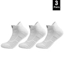 Ultimate Performance Anti-Slip Cotton Sport Socks for Men and Women - Ideal for Soccer, Basketball, and More  ourlum.com 3pairs-short-white  