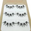 NEW 3D Mink Lashes Natural short Full Strip Lashes Transparent terrier Short Mink Lashes Style False Eyelashes  ourlum.com 3pairsC29  