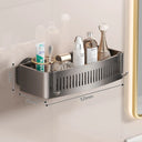 Vacuum Suction Cup Bathroom Shelf Wall Mounted Aluminum Organizer