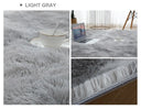 Gray Carpet for Living Room Plush Rug Soft Velvet Mats