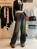 Women's Harajuku Style Loose Wide Leg Jeans Autumn Fashion