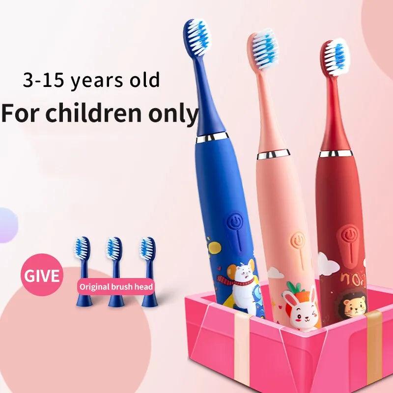 Colorful Cartoon Children's Electric Toothbrush with Rechargeable Ultrasonic Technology  ourlum.com   