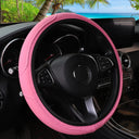 Artificial Leather Three-Dimensional Embossed Car Steering Wheel Cover 14.5-15 Inches