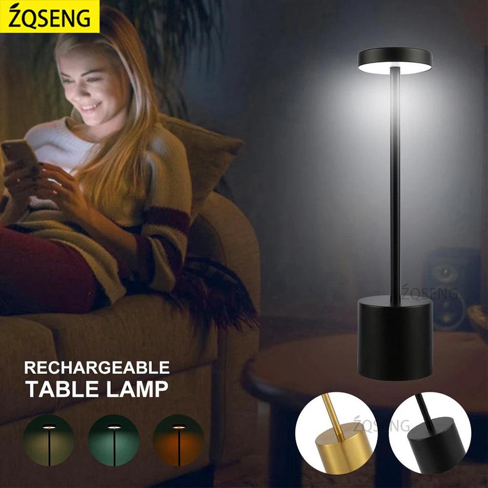 Modern Rechargeable LED Table Lamp with Touch Sensor - Versatile Indoor/Outdoor Light for Dining and Reading  ourlum.com   