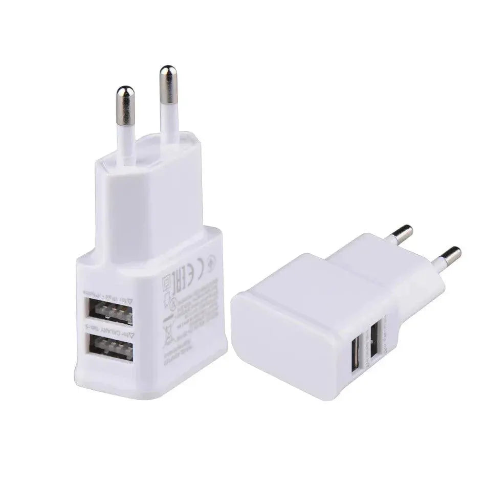 Portable Dual USB Power Adapter Travel Charger for Smartphones with Safety Features ourlum.com