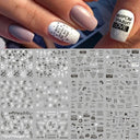 Stylish Floral & Geometric Nail Decals for Creative Manicures