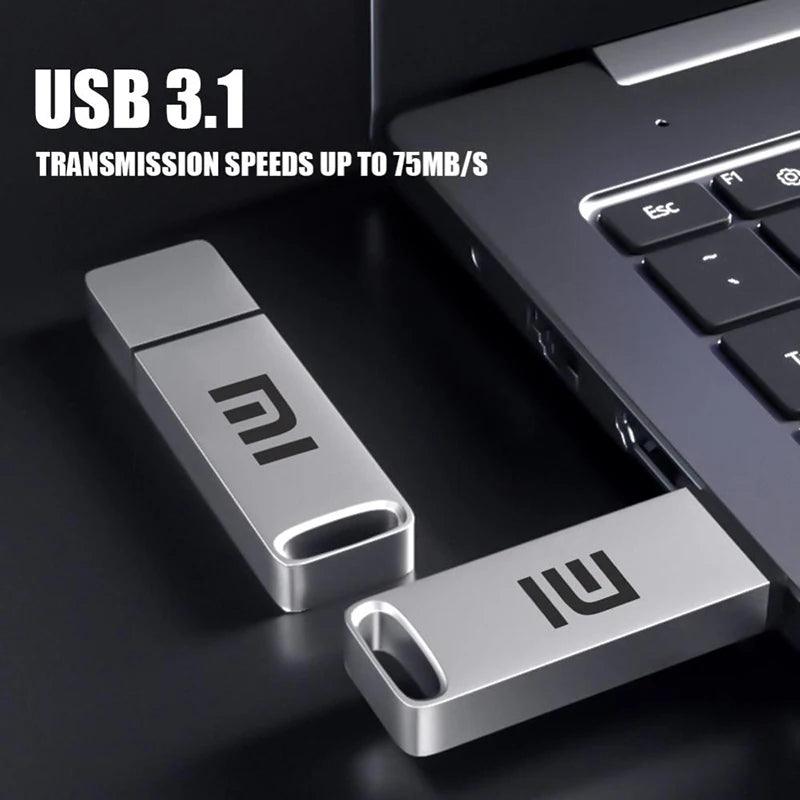 XIAOMI 2TB High-Speed Metal Waterproof USB 3.1 Flash Drive with Type-C Compatibility  ourlum.com   