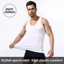 Men's Cotton Sleeveless Training Vest - Casual Tank Top