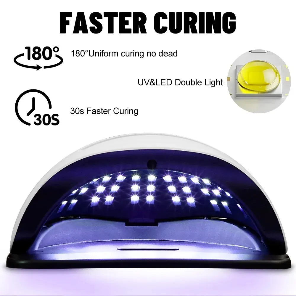 UV LED Nail Lamp: Professional Gel Polish Dryer with Memory Function