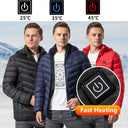 19/11/9 Areas Heated Jacket Men Electric Heating Jackets Warm