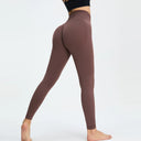 Seamless High Waist Nude Yoga Pants Women's Hip Lifting Fitness