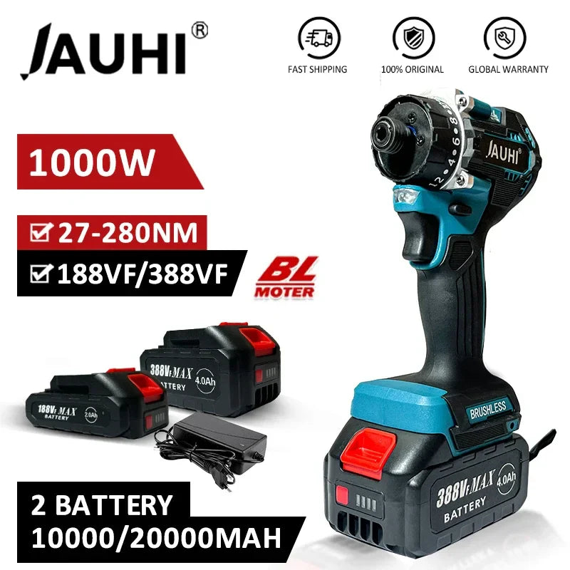 JAUHI Cordless Electric Screwdriver with Brushless Motor: Upgrade your DIY Game  ourlum.com   