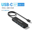 Lemorele USB Hub: High-Speed 4 Port Splitter for  Macbook  ourlum.com USB-C 4-USB3.0  