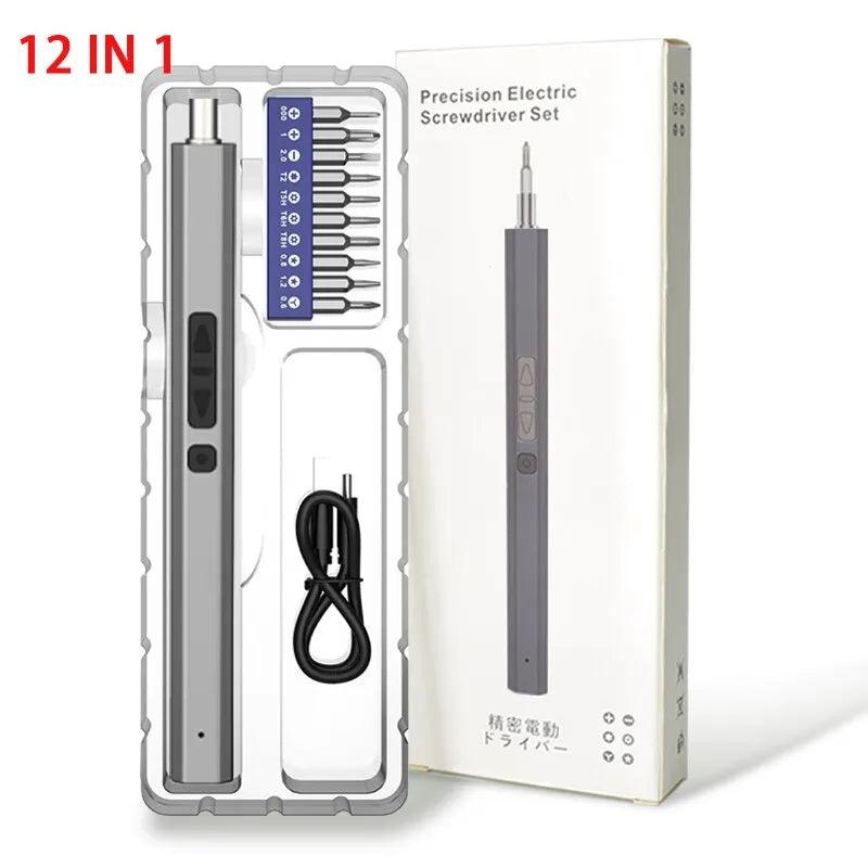 Precision Electric Screwdriver Set 12/39/50-In-1 Portable LED Kit USB Cordless Professional Mobile Phone IPad Repair Home Tools  ourlum.com   