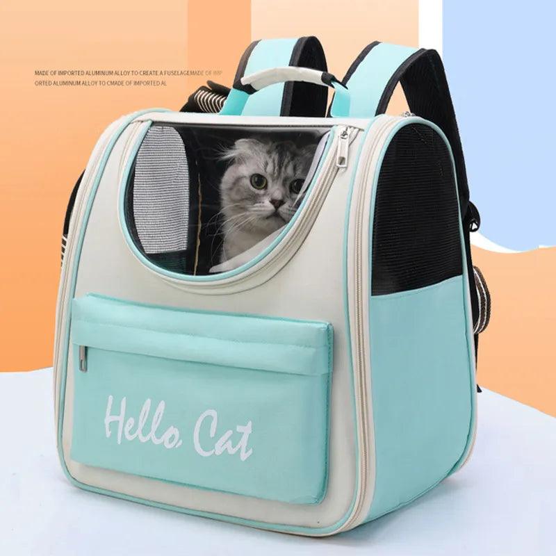 Windproof Cat Carrier Backpack for Outdoor Adventures with Cushioned Interior  ourlum.com   