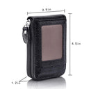 Men's Wallet Genuine PU Leather Credit Card Holder RFID Blocking Zipper Pocket