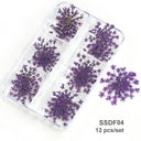 12/18Pcs/box 3D Dried Flowers Nail Art Decorations Dry Floral Bloom Stickers DIY Manicure Charms Designs For Nails Accessories  ourlum.com SSDF04  