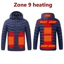 19/11/9 Areas Heated Jacket Men Electric Heating Jackets Warm