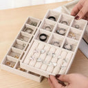 Jewelry Storage Box Earring Ring Necklace Brooch Holder Organizer