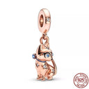 Sterling Silver Pet Cat Dangle Charm for Pandora Bracelet