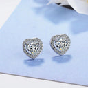 Starlight Elegance Silver Star Stud Earrings Dazzling Zircon Design