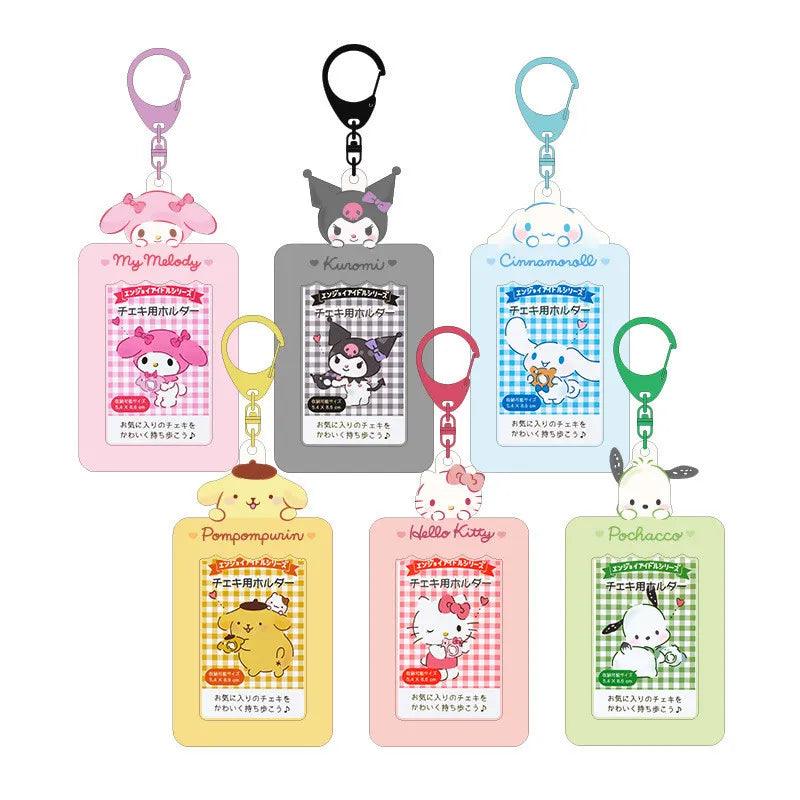 Kawaii Sanrio Keychain: Cute Card Holder with Cinnamoroll and Kuromi  ourlum.com   