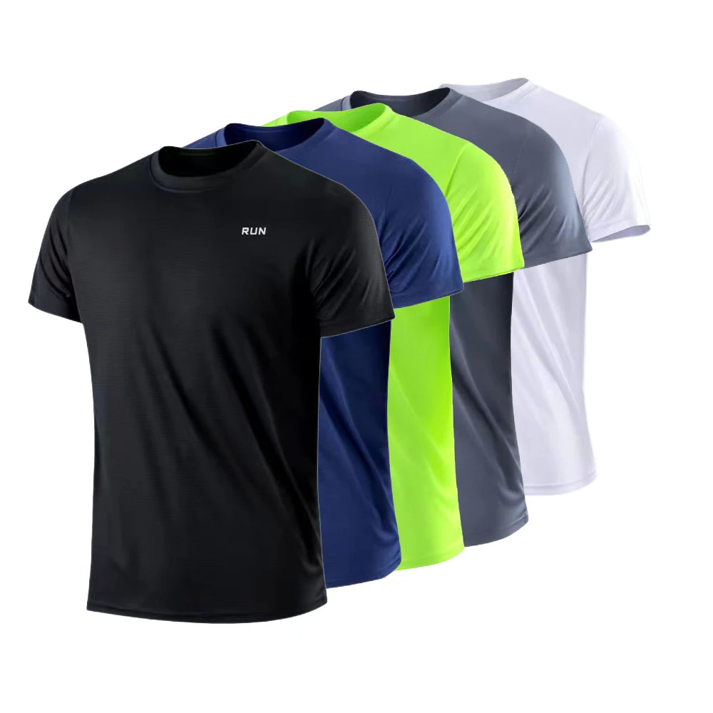 Men's Lightweight Quick-Dry Moisture-Wicking Short Sleeve T-Shirt for Gym and Running