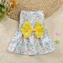 Princess Floral Dog Dress for Female Pets: Cute, Comfortable, Various Sizes  ourlum.com Yellow floral S 