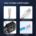 ZoeRax Cat6 Pass Through RJ45 Connectors: Networking Solution  ourlum.com   