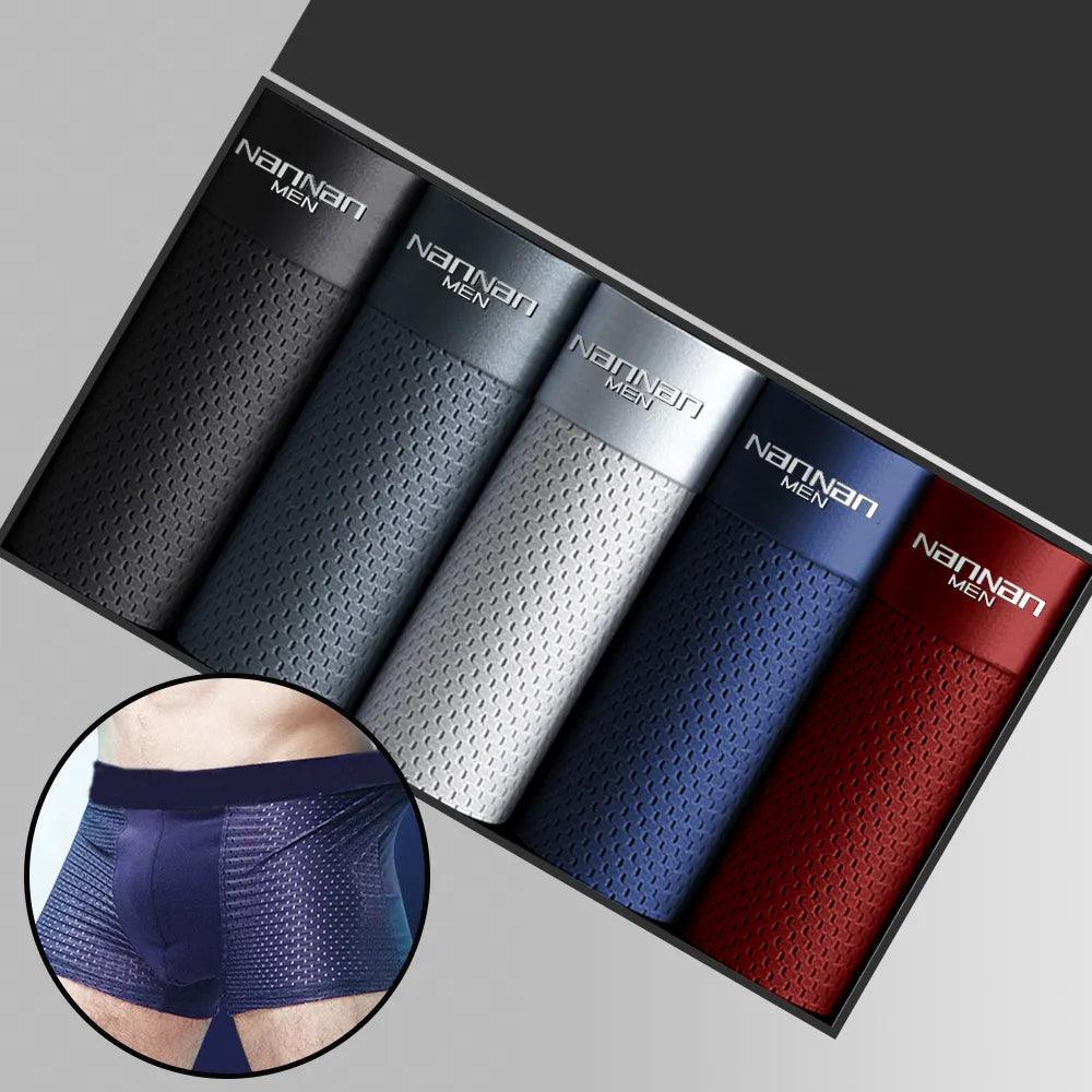 Breathable Bamboo Hole Men's Boxershorts in Large Size  ourlum.com   