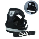 Adjustable Mesh Vest Dog Harness with Leash for Safety and Comfort in XS/S/M/L/XL Sizes  ourlum.com black XS 